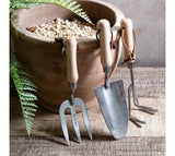 3 Pc Wood Handle Garden Tool Set