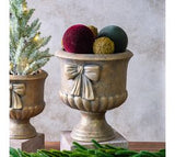 8.9 Gold Holiday Bow Planter