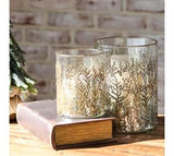S/2 Pressed Cedar Sprig Jars