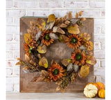 24 Orange Sunflower Wreath