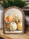 Arch Pumpkin Bucket Framed Artwork