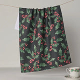 Holly Night Tea Towel - Holiday 2026