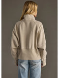 Tan Quarter Zip Sweatshirt