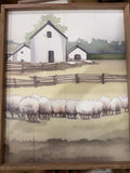 Sheep With White Barn