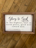 Glory To God Luke 2 14 White