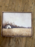 White Barn In Autumn Field