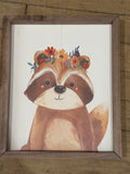 Boho Woodland Raccoon