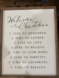 Welcome Christmas A Time