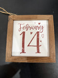 February 14th Hearts Square White