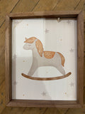 Boho Watercolor Rocking Horse By Allure Art