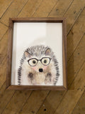 Hedgehog In Glasses By Mercedes Lopez Charro