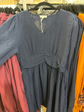 Dotted Swiss V-neck Dress