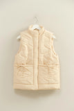 Quilted Ribbon Tie Puffer Vest