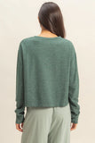 Cropped Sweatshirt - Hunter Green