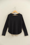 Black Waffle Raglan