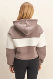 Walnut Colorblock Cropped Hoodie