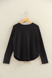 Black Waffle Raglan