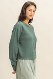 Cropped Sweatshirt - Hunter Green