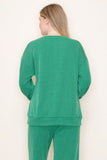 Green Jolly Ribbed Grpahic Tee