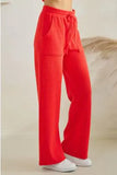Knit Bottoms With Pockets And Drawstring