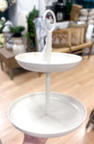 Metal 2-tier Tray W/handle