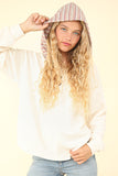 CREAM HOODIE KNIT